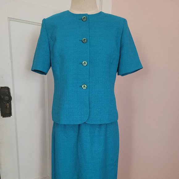 Le Sult Womens Orange 2-Piece Short Sleeve Petite Sult Size 8P - Picture 5 of 11